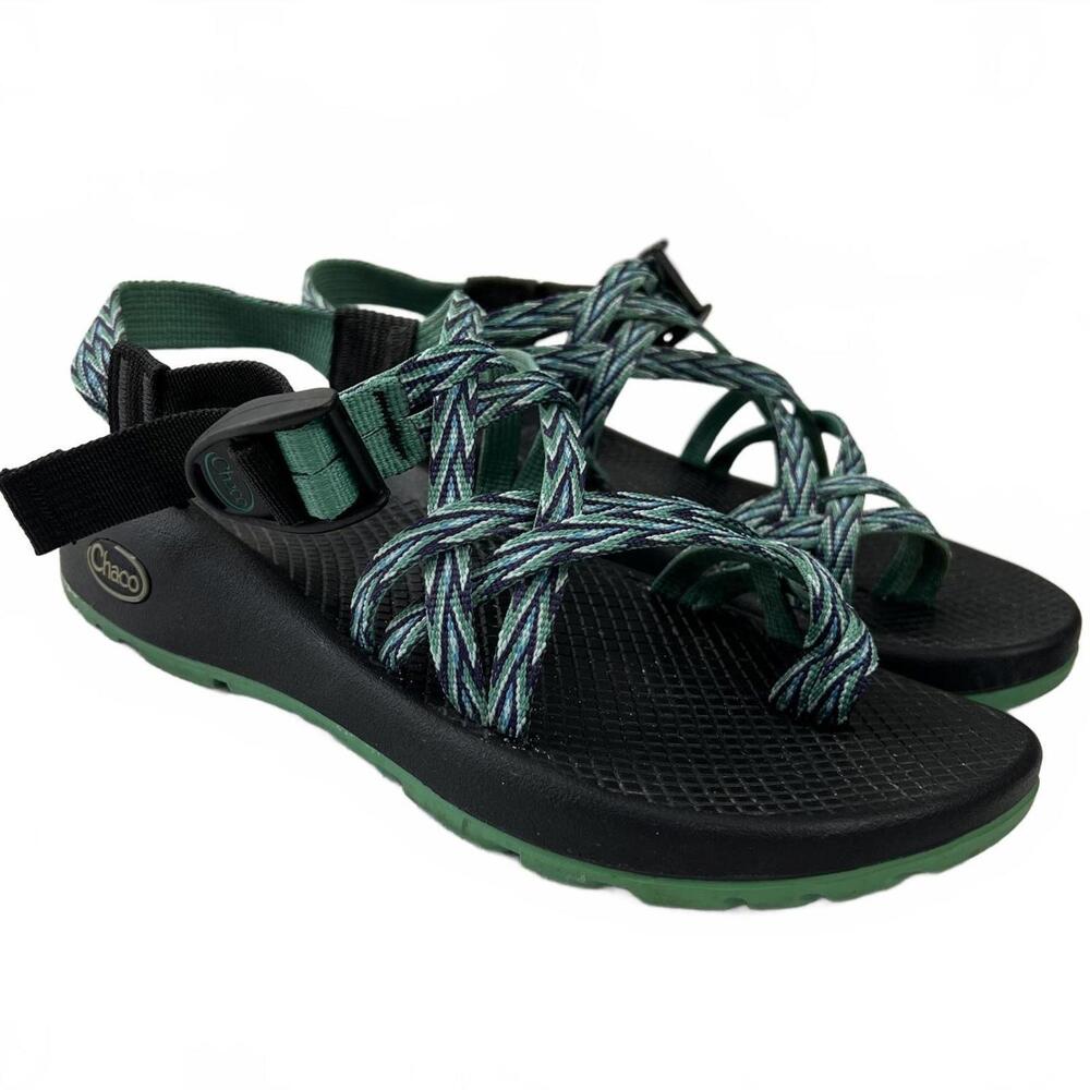 Chaco ZX2 Classic Sports Hiking Sandal Womens 7 Green Toe-Loop Strappy J105490